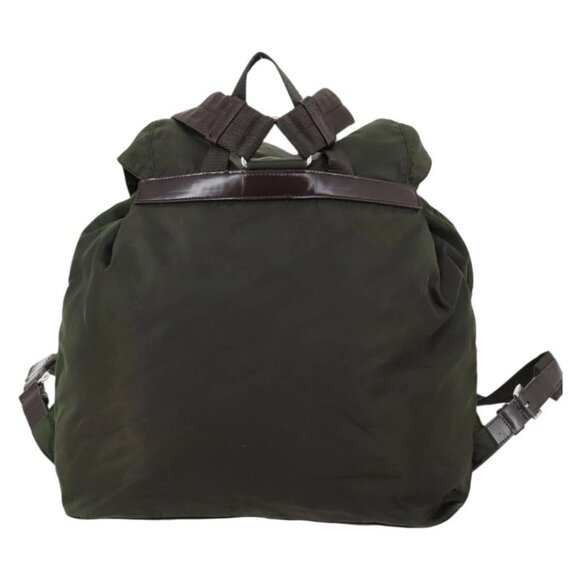 PRADA Backpack Nylon Khaki Silver Auth 147403 - Picture 2 of 16
